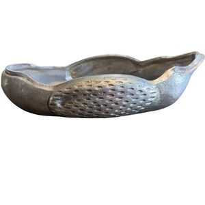 Vintage 1976 Arthur Court Designs Aluminum Duck Body Serving Bowl Candy Dish 10"